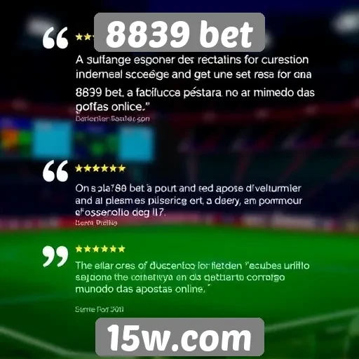 Opiniões de usuários sobre a experiência no 8839 bet